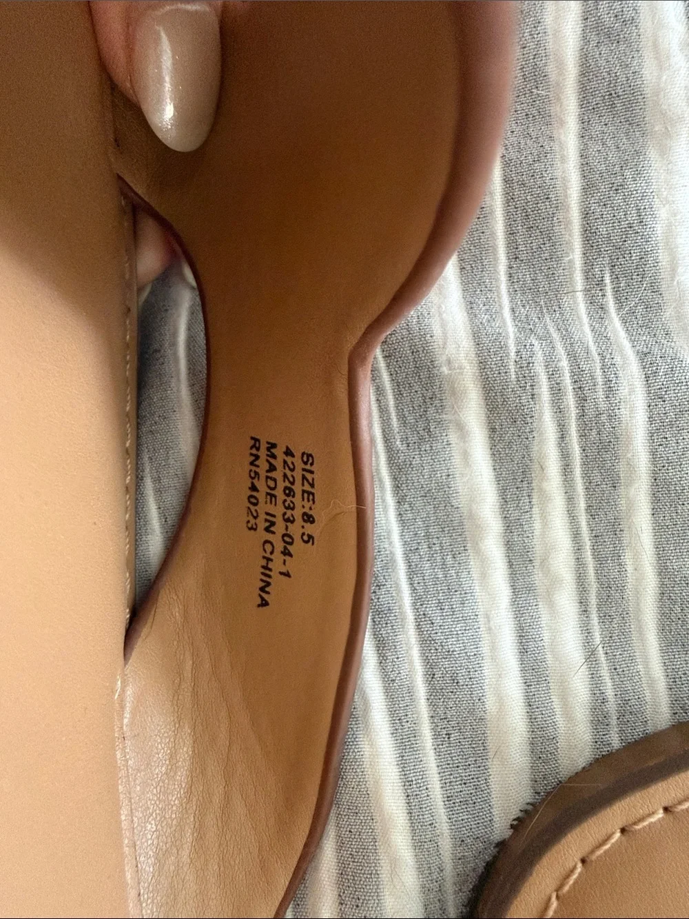 Banana Republic Tan/Brown Leather Slide Sandals
